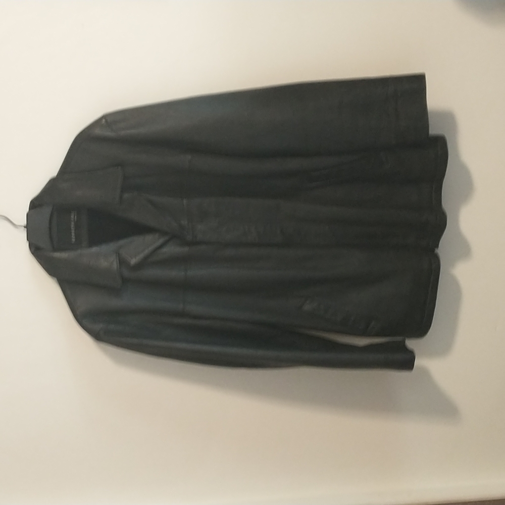 Kenneth Cole New York Men's Black Pebble Leather Jacket, Large, NWOT